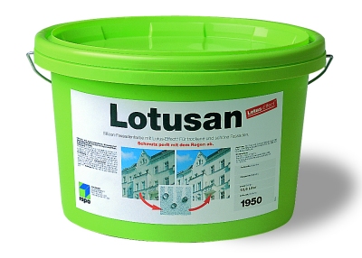 Фасадная краска LOTUSAN - Грязь смывается с дождём!