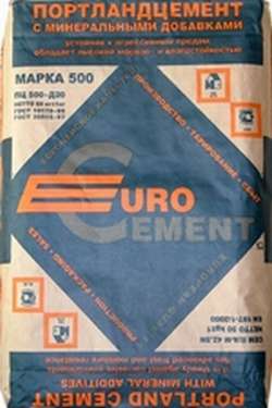 ЦЕМЕНТ ТАРИРОВАННЫЙ М 500 Д20 (ЕВРОЦЕМЕНТ)
