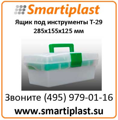 Ящик пластмассовый для инструмента, аптечки и т.п. 285х155х125 мм Т-29 ящик
