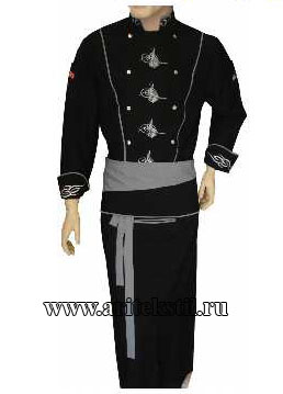 спецодежда форма черная для поваров Поварские куртки китель